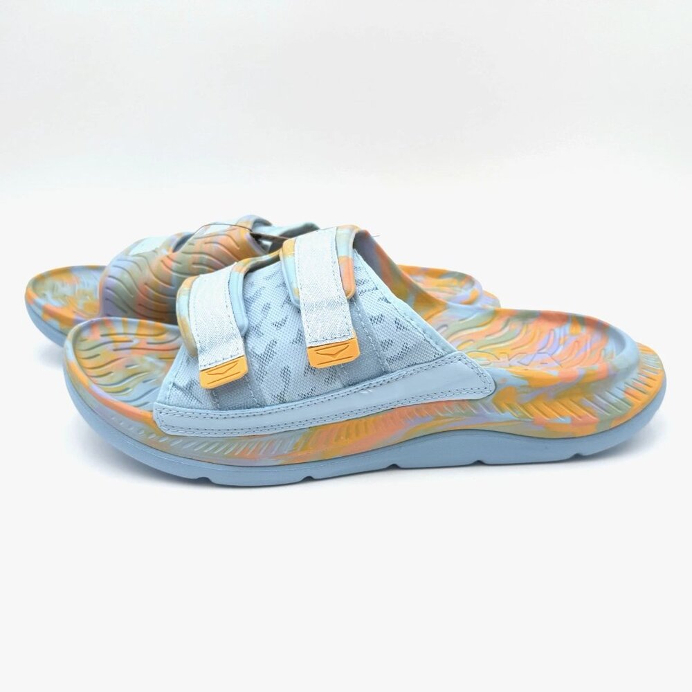 Hoka One One Ora Luxe Recovery Slide Sandals Men's 13 Summer Song / Amber Yellow
